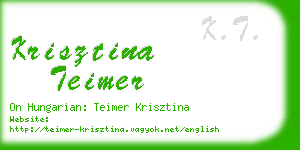 krisztina teimer business card